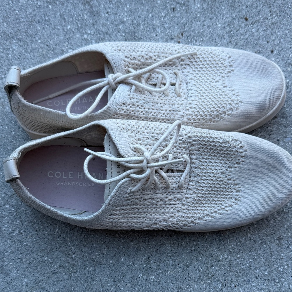 Cole Haan Light Tan Knit Sneakers